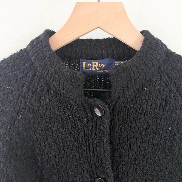 LeRoy Knitwear Vintage Long Sleeve Button Front Cardigan Size Medium - Picture 4 of 7